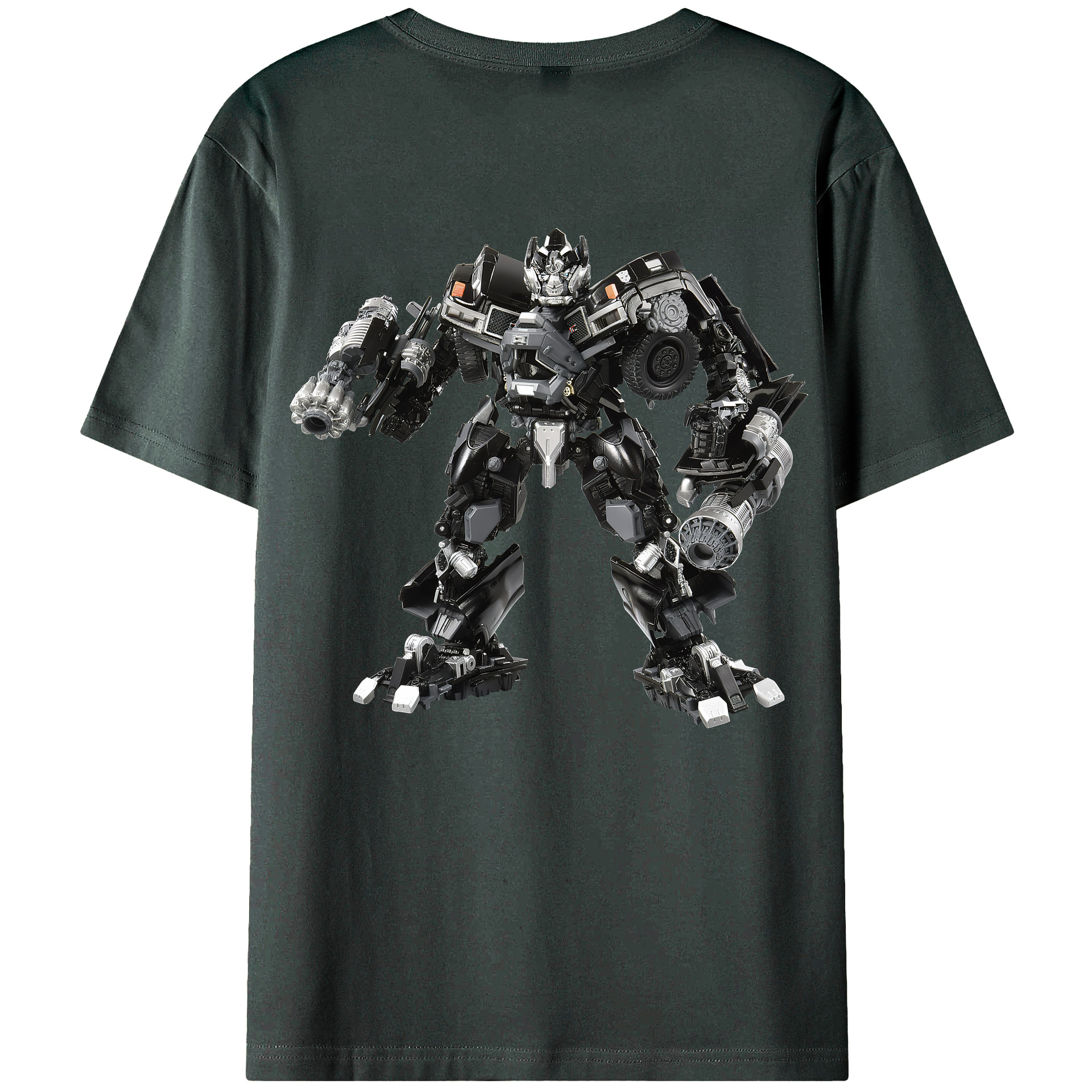 （画像用） Transformers トランスフォーマー 綿100％ メンズ半袖Tシャツ（バックプリント） 通気性